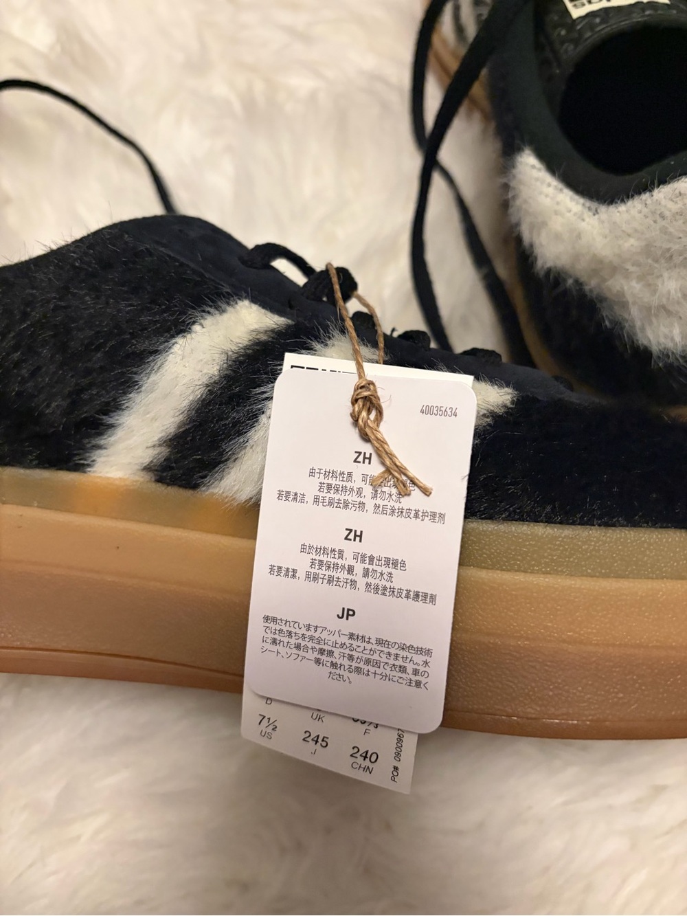 Classic Black & White Women's Sneakers by adidas - Picture 7 of 7